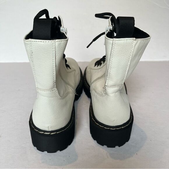 Sincerely Jules Harley Combat Boot Cream and Black Size 7 1/2M Zip and Lace up - Picture 8 of 11